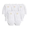 Burt's Bees Baby Body de manga comprida Burt's Bees Essentials Baby Essentials 5-Pacote Preemie Outlet