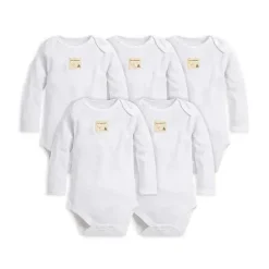 Burt's Bees Baby Body de manga comprida Burt's Bees Essentials Baby Essentials 5-Pacote Preemie Outlet
