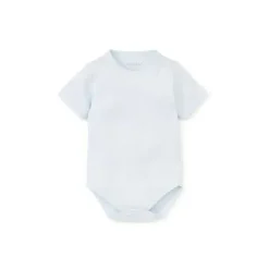 Kissy Kissy Body de manga curta - Baby Boy Pointelle, azul claro Hot