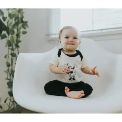 Finn + Emma Body , ​​calça e babador Minnie Mouse, branco/vermelho/preto Hot