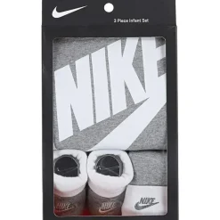 Nike Body unissex para bebê, gorro e botinhas cinza, conjunto Clearance
