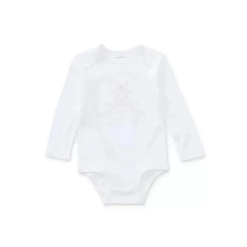 body_urso_polo_bordado_ra_SKUmD3oagMy_0.webp Ralph Lauren Body Urso Polo Bordado Baby - Menina, Branco Fashion