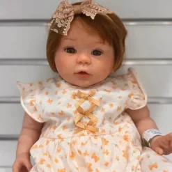 MacroBaby Boneca Bebê Reborn - Vinil Branco e Olhos Mel, Kylin Outlet