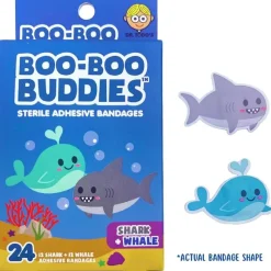 Boo Boo Budies Boo Boo Buddies - Kids Adhesive Bandages, Shark + Whale Hot