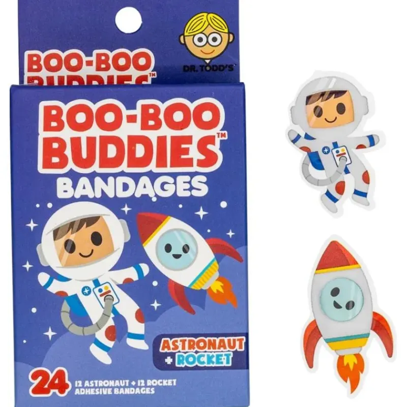boo_boo_buddies__kids_adh_SKUXN1RSA6f_0.webp Boo Boo Budies Boo Boo Buddies - Kids Adhesive Bandages, Astronaut + Rocket New