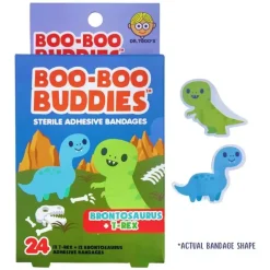 Boo Boo Budies Boo Boo Buddies - Kids Adhesive Bandages, Brontosaurus + T rex New