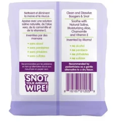 Boogie Wipes Natural Saline, Aloe & Vitamina E 1pk (90 ct) Clearance