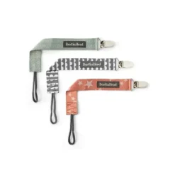 BooginHead 3-Pack Clipes de Chupeta, Sálvia, Vieiras, Sienna Online
