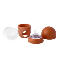 Boon - Bolsa de silicone NURSH para mamadeiras - 4 fl Oz, 3 unidades, salpicado Hot