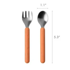 Boon - Conjunto de colher e garfo para utensílios infantis de aço inoxidável CHOW ™, menta Online