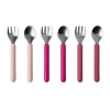 Boon - Conjunto de utensílios infantis de aço inoxidável CHOW ™, rosa Fashion