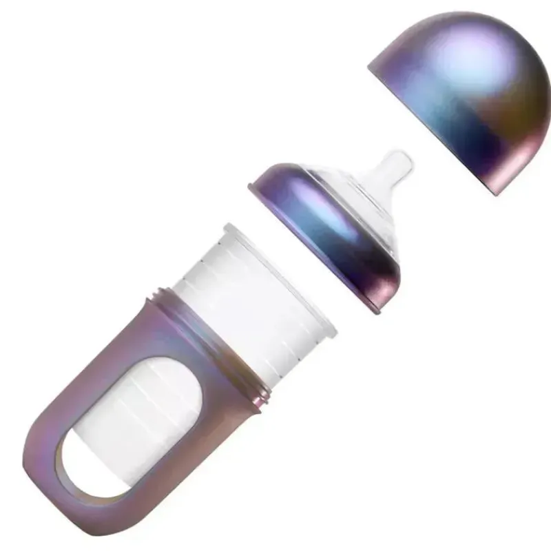 boon__mamadeiras_de_silic_SKUTGnKrYBU_5.webp Boon - Mamadeiras de silicone Nursh com bolsa de silicone dobrável - 8 fl oz, 3 unidades, metálica New