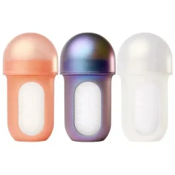 Boon - Mamadeiras de silicone Nursh com bolsa de silicone dobrável - 8 fl oz, 3 unidades, metálica New