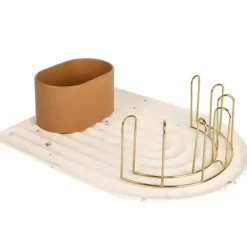 Boon - Rack de secagem de mamadeiras de silicone ARC, Boho Beige Outlet