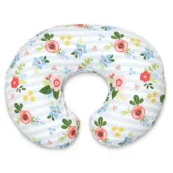 Boppy - Almofada com capa original, Posey azul e rosa Fashion