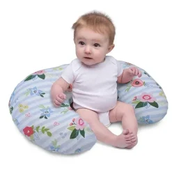 Boppy - Almofada com capa original, Posey azul e rosa Fashion