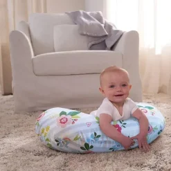 Boppy - Almofada com capa original, Posey azul e rosa Fashion