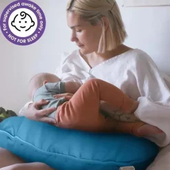 Boppy - Almofada de amamentação com capa removível, lavável na máquina, azul cerúleo Online