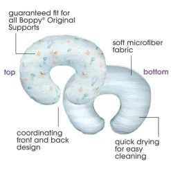 Boppy - Almofada de enfermagem com suporte original, tecido ergonômico de secagem rápida premium essencial para enfermagem, oceano azul Online