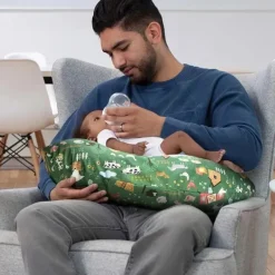 Boppy - Almofada de enfermagem com capa removível, lavável na máquina, Green Farm Outlet
