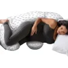 Boppy - Almofada Dorminhoca Lateral de Corpo Inteiro, Mirage Branco e Cinza Hot