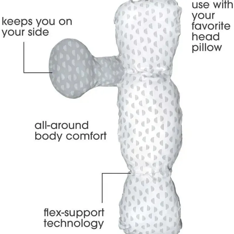 boppy__almofada_dorminhoc_SKUvAPFn026_1.webp Boppy - Almofada Dorminhoca Lateral de Corpo Inteiro, Mirage Branco e Cinza Hot