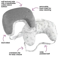 Boppy - Melhor Travesseiro Travesseiro de Enfermagem Cinza Pennydot Folha Listra Outlet