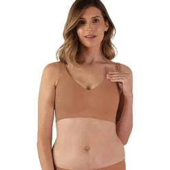 Bravado corpo seda sem costura sutiã de enfermagem canela médio Sale