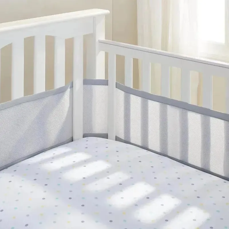 breathablebaby__forro_de__SKUdpRRUsC8_0.webp BreathableBaby - Forro de berço de malha respirável clássico, cinza Hot