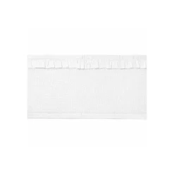 BreathableBaby - Forro de berço de malha respirável de luxo, babado branco Fashion