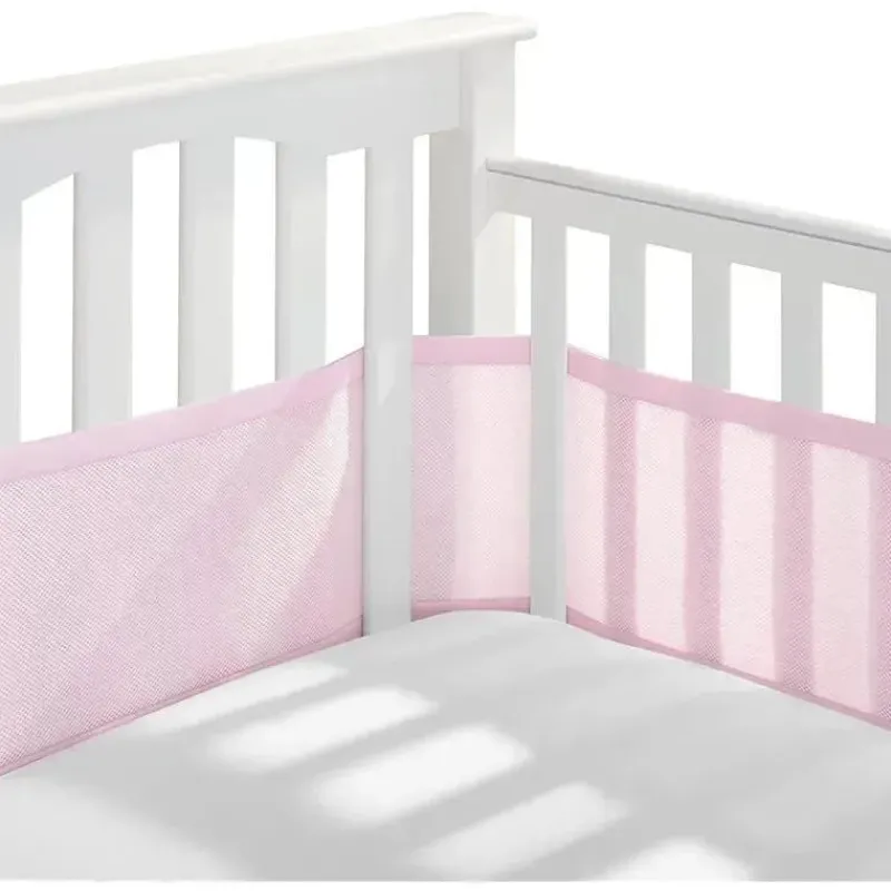 breathablebaby__forro_de__SKUzYOvDCZ8_0.webp BreathableBaby - Forro de berço de malha respirável clássico, rosa claro Online