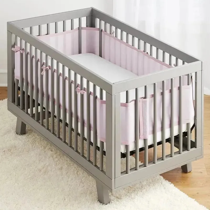 breathablebaby__forro_de__SKUzYOvDCZ8_1.webp BreathableBaby - Forro de berço de malha respirável clássico, rosa claro Online