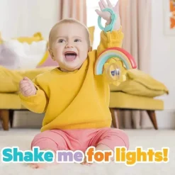 Bright Starts - Brinquedo de atividade para bebês Sun Shaker Shake &amp; Glow Best