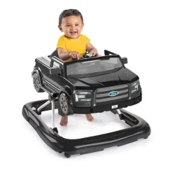 Bright Starts - Centro de atividades para bebês Ford F-150 4 em 1 Agate Black e Push Walker Hot
