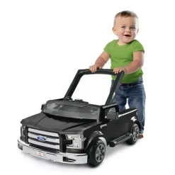 Bright Starts - Centro de atividades para bebês Ford F-150 4 em 1 Agate Black e Push Walker Hot