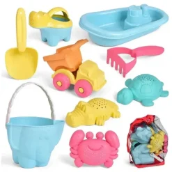 Fun Little Toys Brinquedinhos divertidos - conjunto de 9 peças de brinquedos de areia e animais Clearance