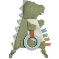 Itzy Ritzy Brinquedo Sensorial Crinkle com Mordedor - Dino Hot