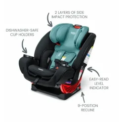 Britax - Assento de carro All-in-One One4Life ClickTight, Jade Onyx Fashion