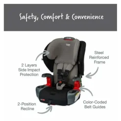 Britax - Cresça com você ClickTight Harness Booster Assento de carro, contorno cinza Best