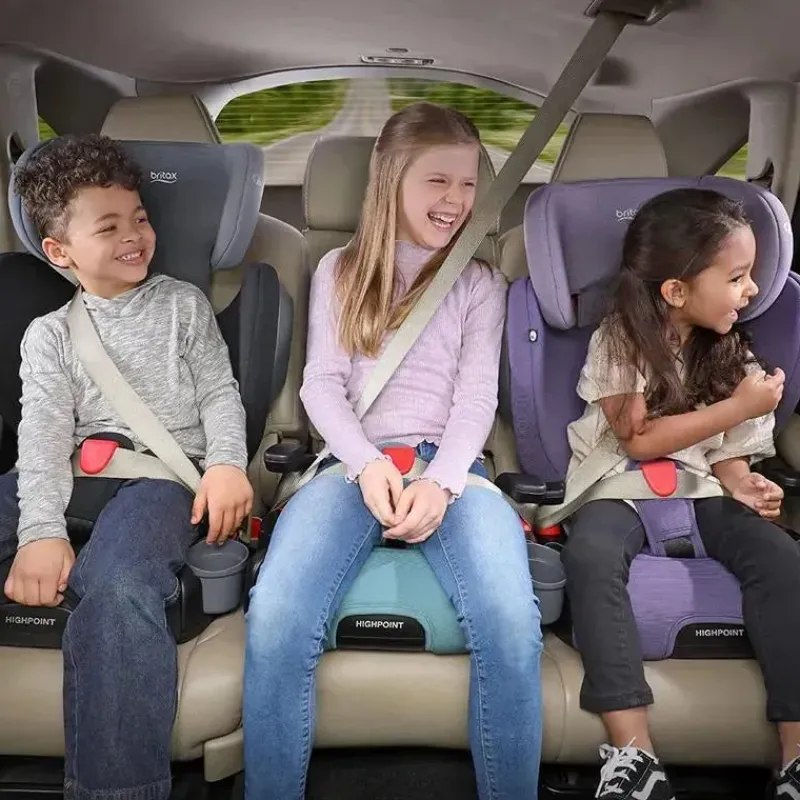britax__highpoint_stage_b_SKUZH0rRjPJ_2.webp Britax - Highpoint 2-Stage Belt Positioning Booster Car Assento, Cinza Ombré Outlet