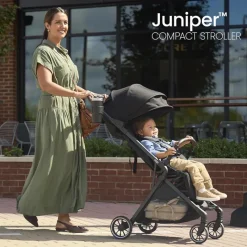 Britax - Juniper Compact On-The-Go Stroller, Raven Black Fashion