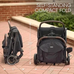 Britax - Juniper Compact On-The-Go Stroller, Raven Black Fashion