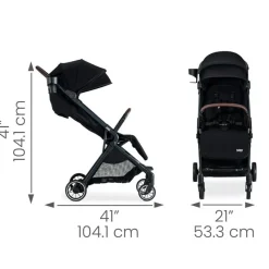Britax - Juniper Compact On-The-Go Stroller, Raven Black Fashion