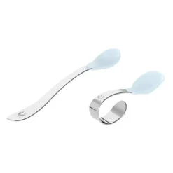 Iplay Brotos Verdes - Colheres de Treinamento de Silicone e Aço Inoxidável 2 unidades, Tempero Leve Best