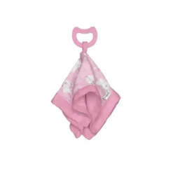 Iplay Brotos Verdes - Mordedor de Coelhinho Aconchegante Feito de Algodão Orgânico, Coelhinho Rosa Best
