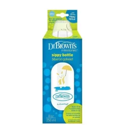 Dr. Brown's Brown - garrafa com bico estreito com canudinho de 8 onças, coelho Clearance