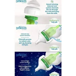 Dr. Brown's Brown - Opções de garrafas 3Pk de 9 onças + gargalo largo Discount