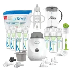 Dr. Brown's Brown's - All in One Options +, conjunto estreito para presente de mamadeira anti-cólica Hot