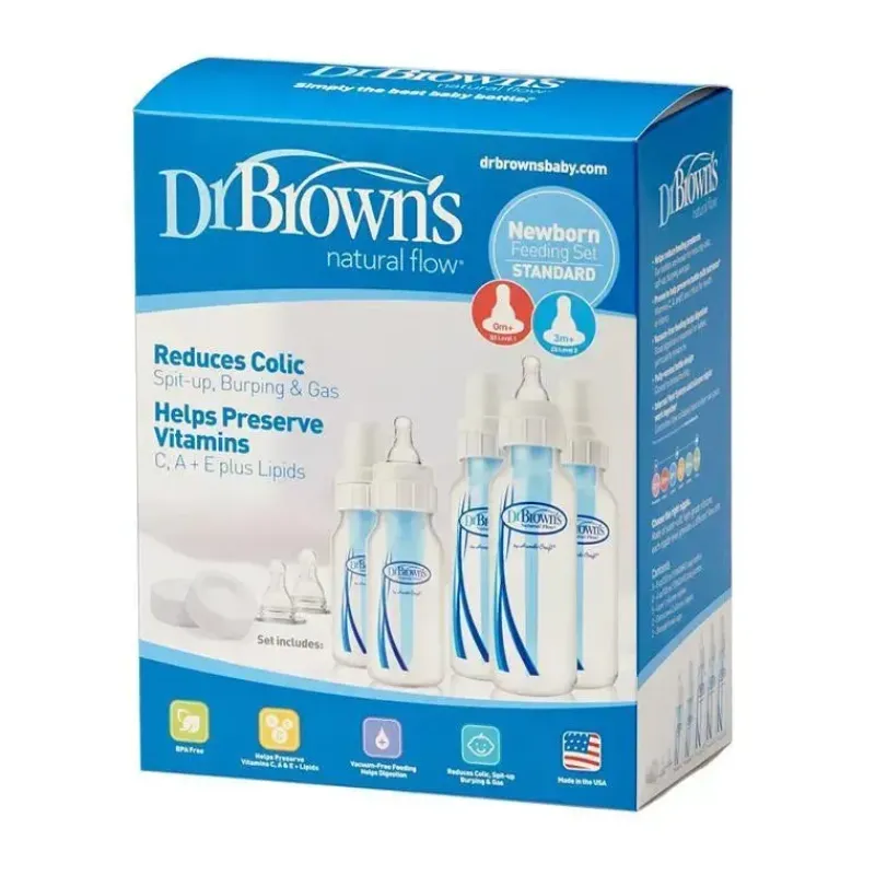 browns__conjunto_de_alime_SKUDJvQTBt2_1.webp Dr. Brown's Brown's - Conjunto de alimentação para recém-nascidos com mamadeira de fluxo natural Clearance