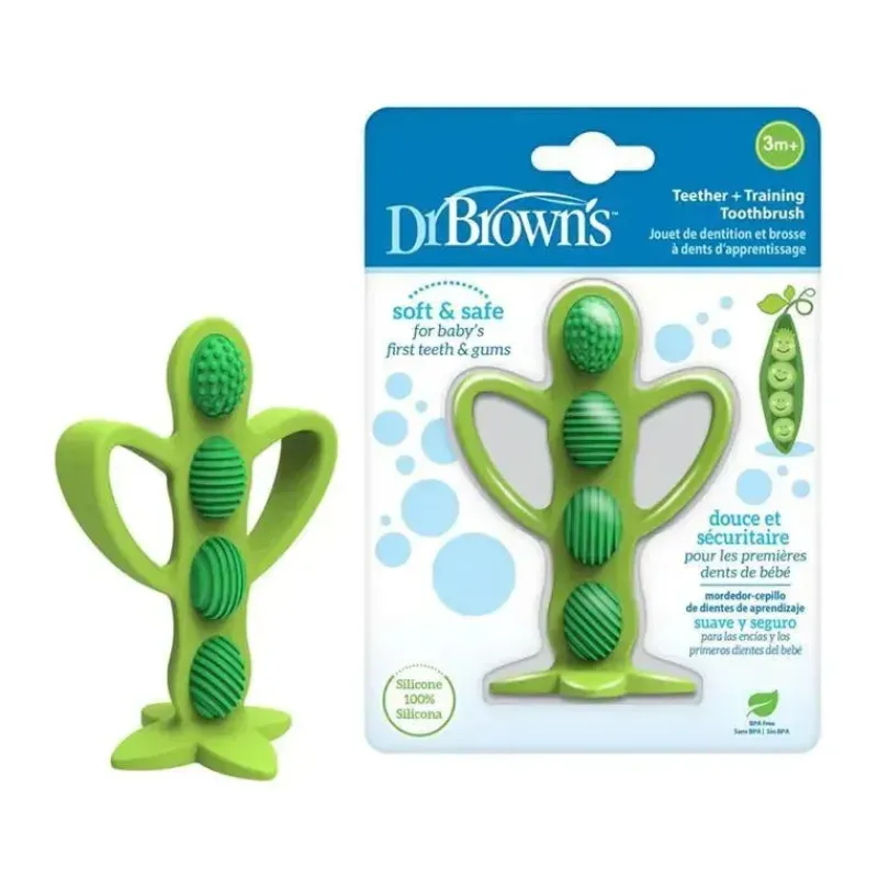browns__escova_de_dentes__SKUyPcHlbe3_0.webp Dr. Brown's Brown's - Escova de dentes para dentição Peapod, verde Sale
